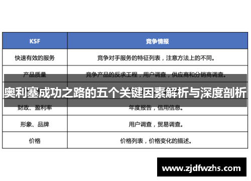 奥利塞成功之路的五个关键因素解析与深度剖析